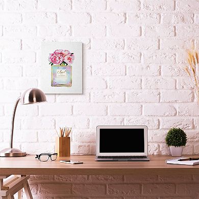 Stupell Home Decor Pink Flower Perfume Canvas Wall Art