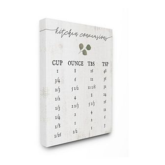 Stupell Home Decor Kitchen Conversion Chart Canvas Wall Art