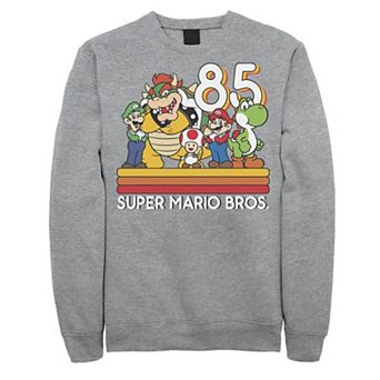 Big & Tall Nintendo Super Mario Bros Distressed Portrait Logo Fleece Sweatshirt