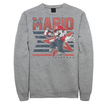 Big & Tall Nintendo Super Mario Bros Soccer Mario Fleece Sweatshirt