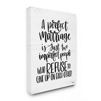 Stupell Home Decor Marriage Imperfect People Canvas Wall Art
