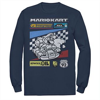 Big & Tall Mario Kart Mario Driving Poster Long Sleeve
