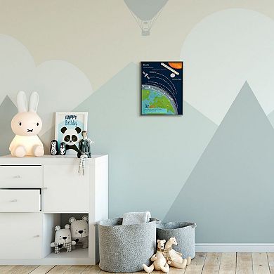 Stupell Home Decor Planet Earth Facts Framed Wall Art