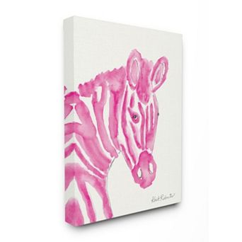 Stupell Home Decor Watercolor Zebra Canvas Wall Art