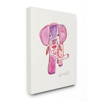 Stupell Home Decor Watercolor Elephant Canvas Wall Art