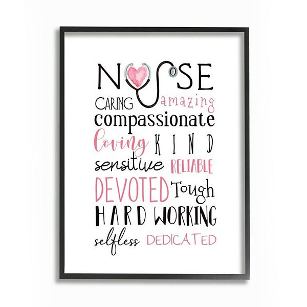 Stupell Home Decor Nurse Framed Wall Art - Size 24x37