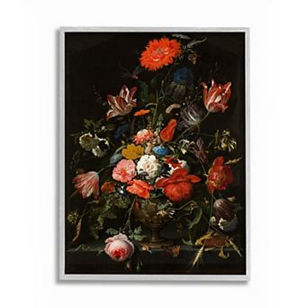 Stupell Home Decor Regal Floral Bouquet Butterfly Framed Wall Art - Size 11x14