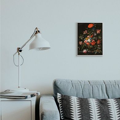 Stupell Home Decor Regal Floral Bouquet Butterfly Framed Wall Art