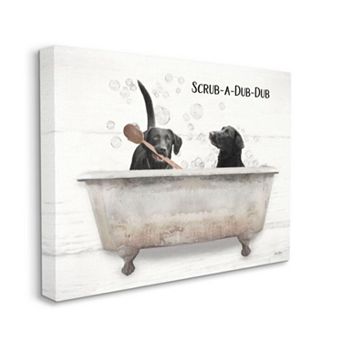 Stupell Home Decor Scrub a Dub Dub Canvas Wall Art