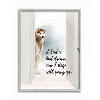 Stupell Home Decor Dog Nightmare Quote Wall Art - Size 16x20