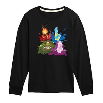 Disney's Elemental Boys 8-20 Group Graphic Long Sleeve Tee
