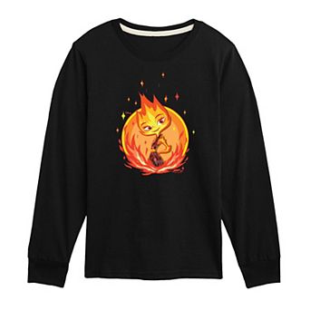 Disney's Elemental Boys 8-20 Ember Badge Graphic Long Sleeve Tee