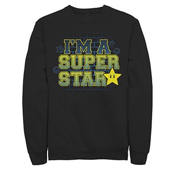 Big & Tall Nintendo Super Mario Bros I'm a Super Star Fleece Sweatshirt