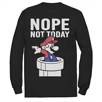 Big & Tall Nintendo Super Mario Bros Nope Not Today Long Sleeve
