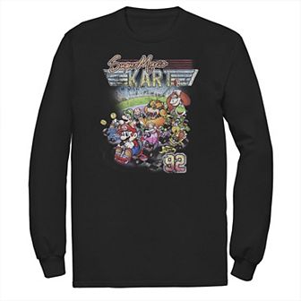Big & Tall Nintendo Super Mario Kart Distressed Poster Long Sleeve