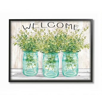 Stupell Home Decor Country Welcome Black Framed Wall Art - Size: 24X30