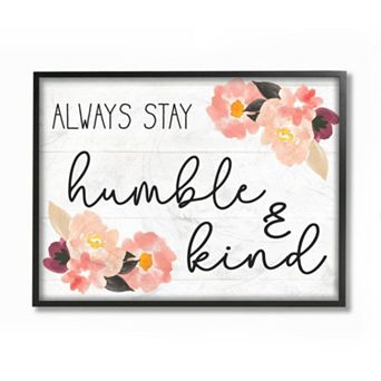 Stupell Home Decor Humble Kind Framed Wall Art
