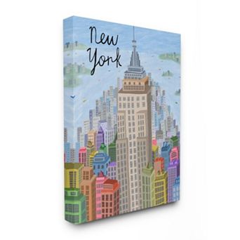 Stupell Home Decor Colorful New York Canvas Wall Art