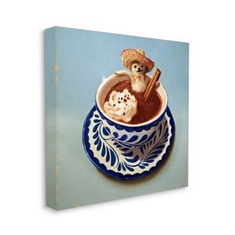Stupell Home Decor Chihuahua Hot Chocolate Humor Wall Art - Size 36x36