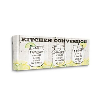 Stupell Home Decor Kitchen Summer Citrus Jar Liquids Conversion Chart Wall Art