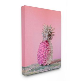 Stupell Home Decor Glam Glitter Pineapple Canvas Wall Art - Size: 30X40