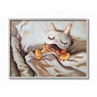 Stupell Home Decor Dog Nap Relaxation Pet Animal Humor Self-Care Wall Art - Size: 11X14