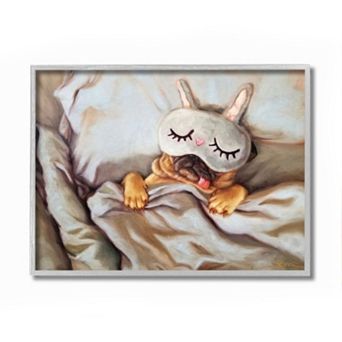 Stupell Home Decor Dog Nap Relaxation Pet Animal Humor Self-Care Wall Art - Size: 11X14
