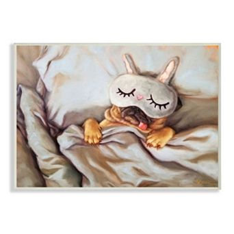 Stupell Home Decor Dog Nap Relaxation Pet Animal Humor Self-Care Wall Art - Size: 10X15