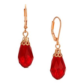1928 Faceted Bead Drop Earrings