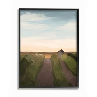 Stupell Home Decor Subtle Vineyard Landscape with Ombre Skyline Wall Art