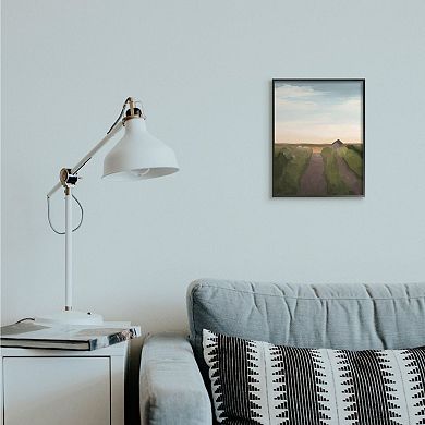 Stupell Home Decor Subtle Vineyard Landscape with Ombre Skyline Wall Art
