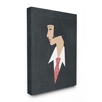 Stupell Home Decor Retro Pop Female Portrait Canvas Wall Art