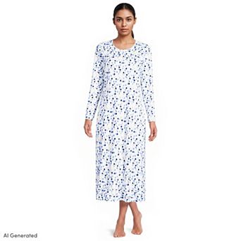 Petite Lands' End Short Sleeve Midcalf Nightgown