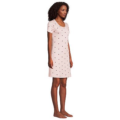 Petite Lands' End Short Sleeve Knee Length Nightgown