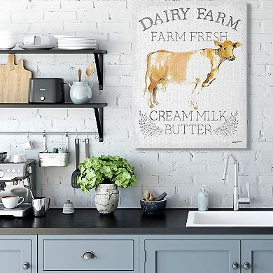 Stupell Home Decor Country Cow Canvas Wall Art