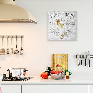 Stupell Home Decor Chicken Farm Fresh Canvas Wall Art