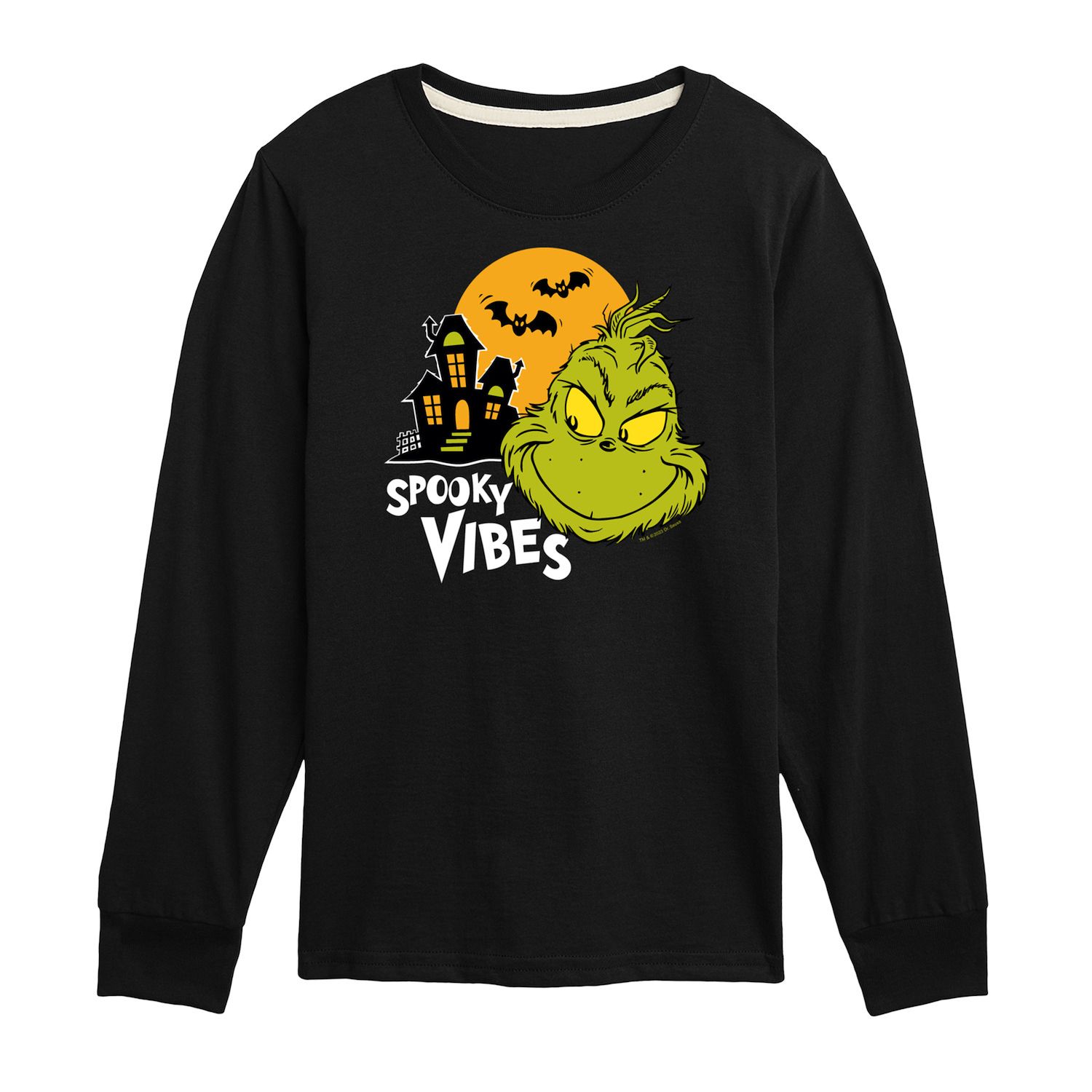 Boys 8-20 Dr. Seuss Grinch Spooky Long Sleeve Graphic Tee