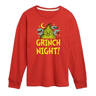 Boys 8-20 Dr. Seuss Grinch Night Long Sleeve Graphic Tee