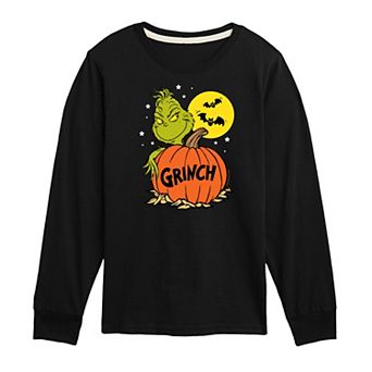 Boys 8-20 Dr. Seuss Grinch & Pumpkin Long Sleeve Graphic Tee