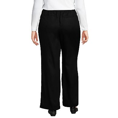 Plus Size Lands' End Tencel High-Rise Wide Leg Pants