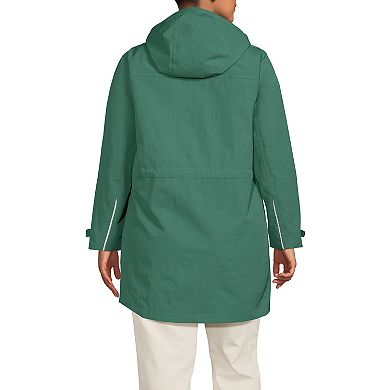 Plus Size Lands' End Squall Hooded Waterproof Raincoat