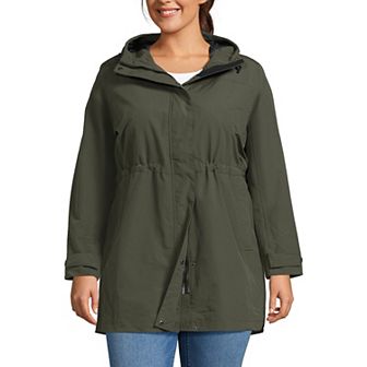 Plus Size Lands' End Squall Hooded Waterproof Raincoat