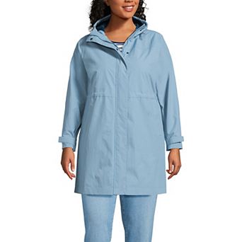 Plus Size Lands' End Squall Hooded Waterproof Raincoat