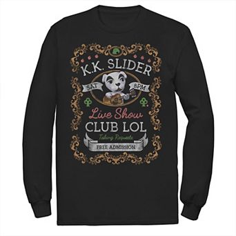 Big & Tall Animal Crossing K.K. Slider Live Show Flyer Long Sleeve
