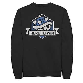 Big & Tall Mario Kart Spiny Shell Here To Win Fleece Sweatshirt