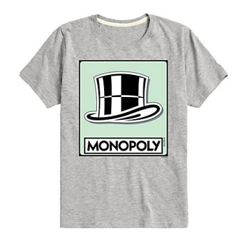 Boys 8-20 Monopoly Hat Token Graphic Tee