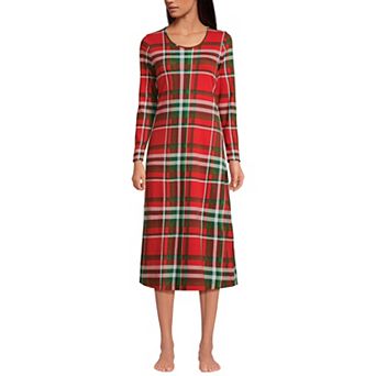 Women's Lands' End Long Sleeve Midcalf Nightgown