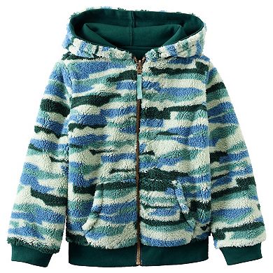 Lands' End Kids Husky Reversible Sherpa Fleece Hoodie