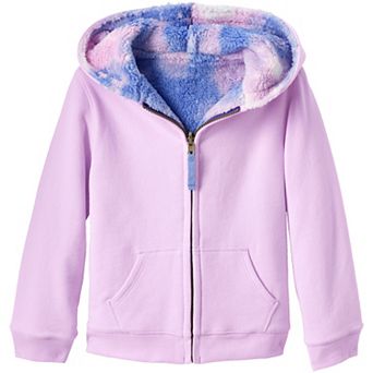 Kids Lands' End Husky Reversible Sherpa Fleece Hoodie
