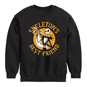Disney's The Nightmare Before Christmas Boys 8-20 Skeletons Best Friend Crew Fleece